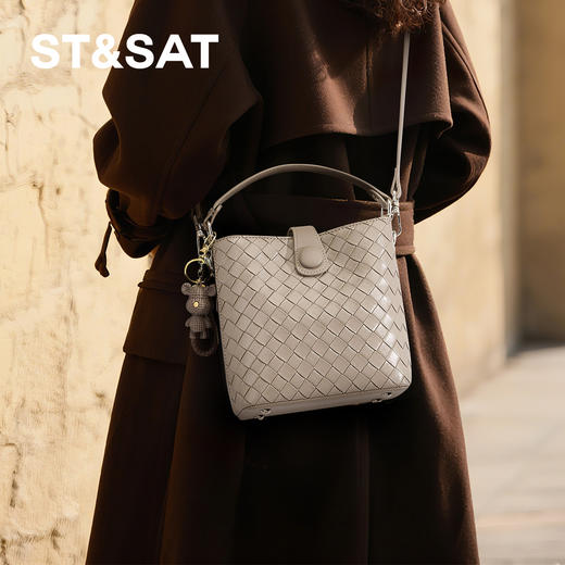 星期六都市通勤编织风手提包SSD521A0G5 商品图9