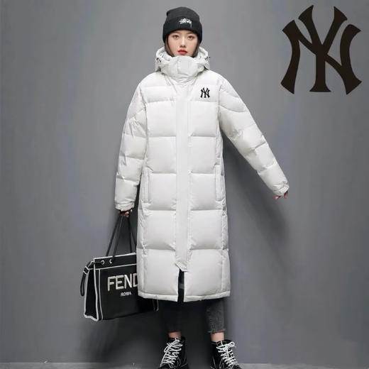 MLB/NY洋基队情侣连帽长款羽绒服  ️白鸭绒 商品图1