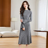 轻熟简约风针织连衣裙，高级感修身中长款过膝打底内搭毛衣裙CC-22-2818 商品缩略图1