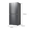 美菱 冰箱 BCD-570WQ7S 570升 十字四门 嵌入式 风冷 变频 一级能效 M鲜生 底部前置散热 电脑控温 钢化玻璃面板 商品缩略图2