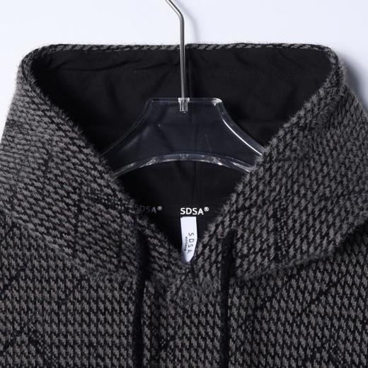 WY1297SDSA秋冬新款痞帅男装韩版潮牌线条抽绳连卫衣百搭宽松套头上衣 商品图2