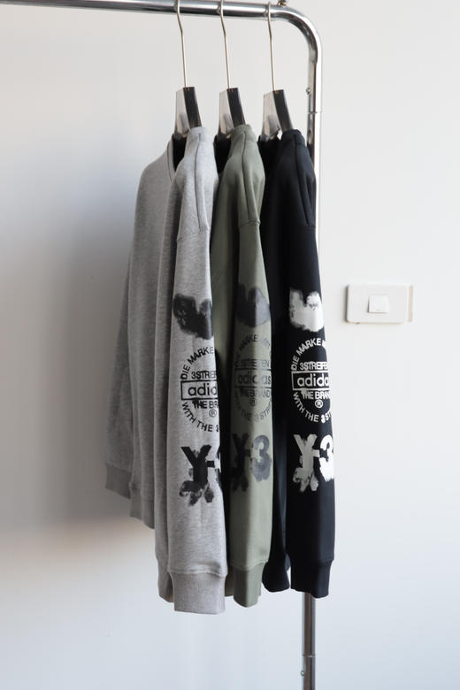 25新品 涂鸦款Y-③艺术印花 宽松套头加绒厚卫衣 WY942 商品图5