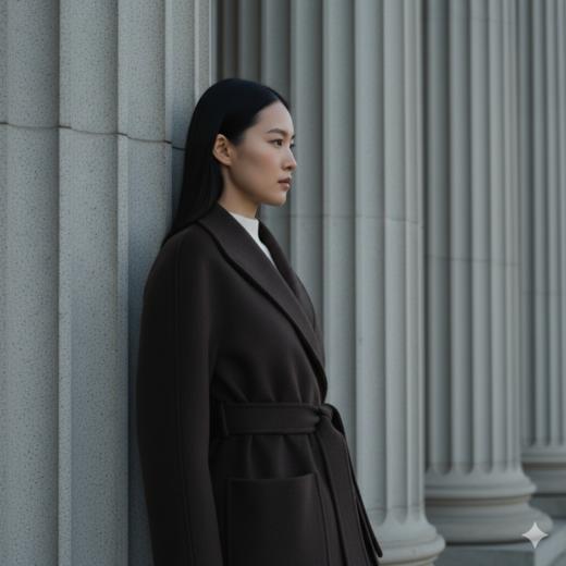 双面手工羊绒大衣 商品图1