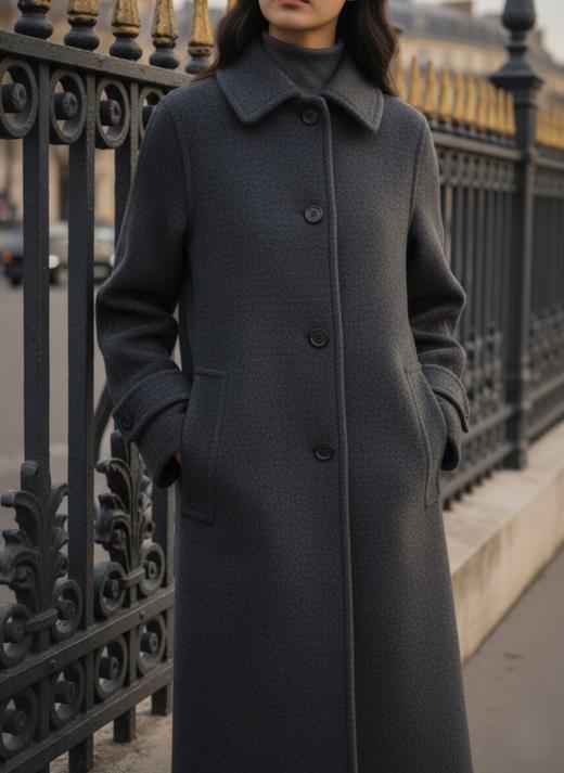 精致工艺长款大衣 商品图1