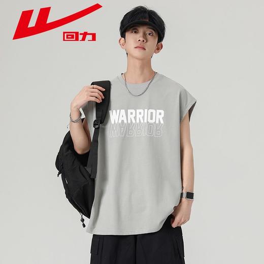 回力纯棉T恤男士2025夏季新款美式复古重磅背心宽松潮流无袖上衣 商品图8