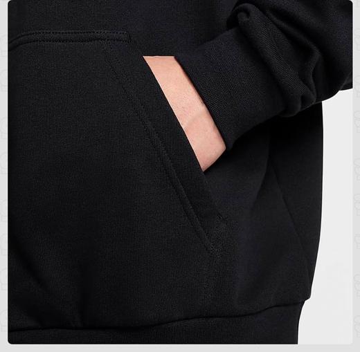 耐克男子上衣法式毛圈套头连帽衫冬季黑色卫衣宽松HJ1817-010 商品图3