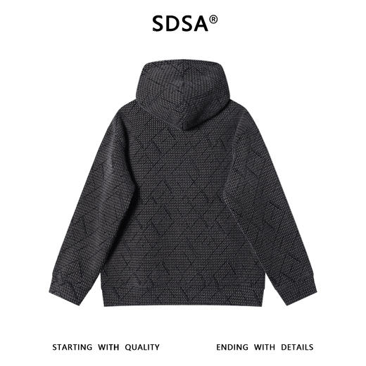 WY1297SDSA秋冬新款痞帅男装韩版潮牌线条抽绳连卫衣百搭宽松套头上衣 商品图5