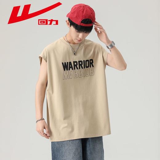 回力纯棉T恤男士2025夏季新款美式复古重磅背心宽松潮流无袖上衣 商品图9