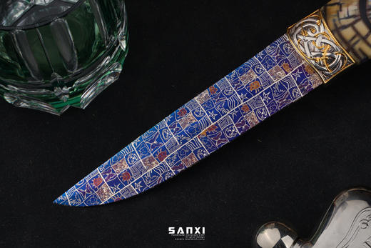 三希堂  现代刀  卷草星空小猎  未开刃 商品图2