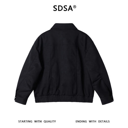 OAS964SDSA男士秋冬新款痞帅男装简约纯色翻领夹克外套百搭时尚设计师 商品图5