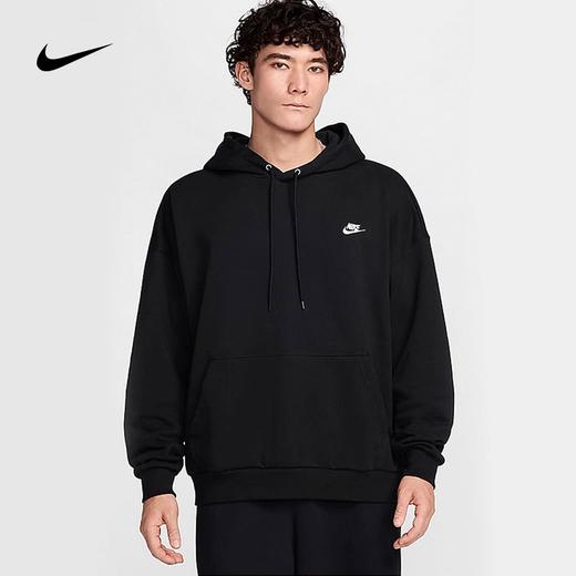 耐克男子上衣法式毛圈套头连帽衫冬季黑色卫衣宽松HJ1817-010 商品图0