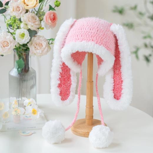 苏苏姐家兔耳亲子帽手工diy编织钩针毛线团自制亲子帽子材料包 商品图2