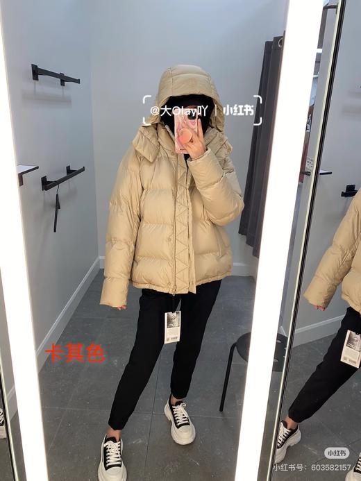 D111364欧阳娜娜同款泡芙五格轻质宽松鹅绒收腰羽绒服 商品图13