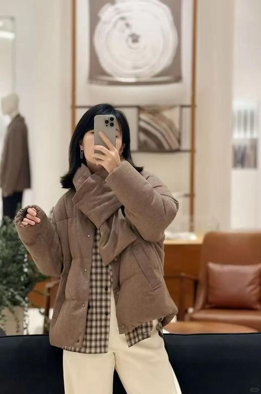 【高品质私服】【IC箱型可脱卸围巾羽绒服】自然弹力，手感细腻，温暖舒适G1582-CC【无标出货 介意慎拍】 商品图0