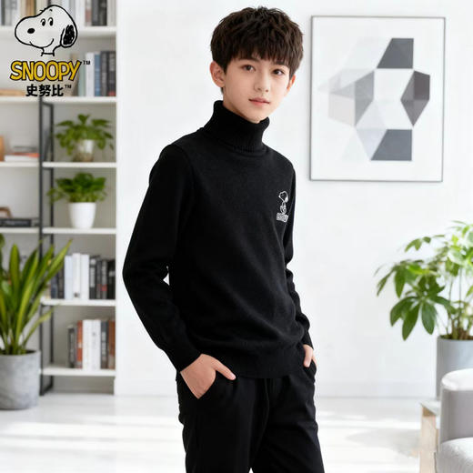 {史努比}儿童装高领毛衣冬季内搭校服神奇百搭打底衫90-160 商品图10