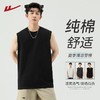 回力背心男士夏季纯色全棉坎肩运动健身速干黑色美式打底无袖T恤 商品缩略图0
