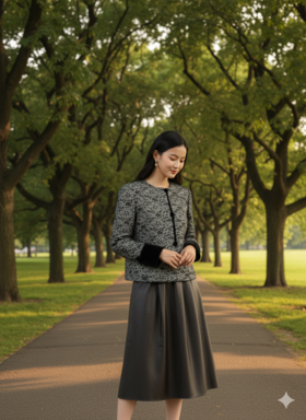 立领轻国风水貂毛夹棉外套