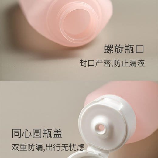 【分装瓶】沐浴露、洗发水、分装软管挤压瓶；彩色三件套 商品图4