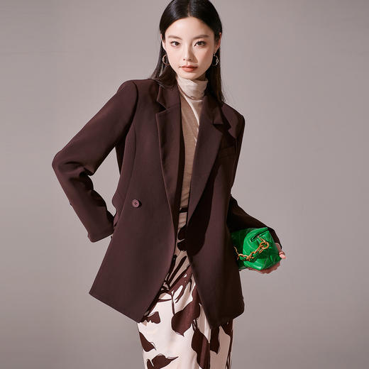 剩S/M/L 【芳外】2025秋冬新品加厚西装外套8T23CX1129 商品图1