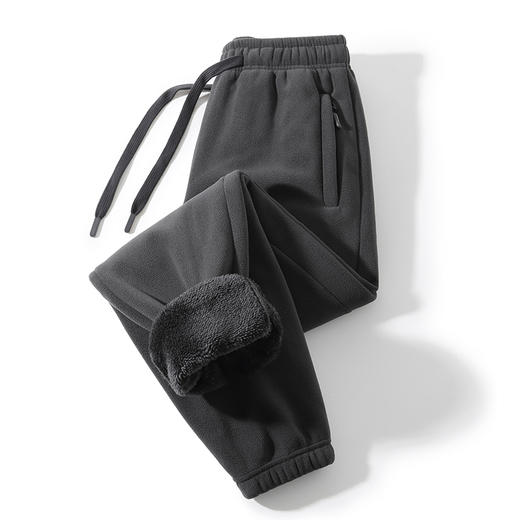 LUCKY DEER幸运鹿情侣款保暖奥利绒复合北极绒休闲保暖裤 商品图2