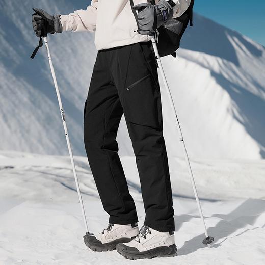 D111333冬季户外B备！90鸭绒防风防水防钻绒松紧腰羽绒裤男 商品图1