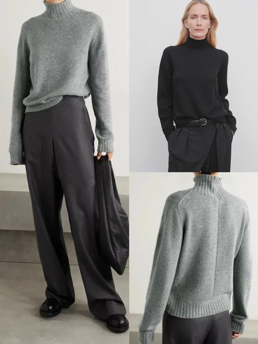 高阶极简The Row100%山羊绒半高领毛衣官价1w左右 商品图0