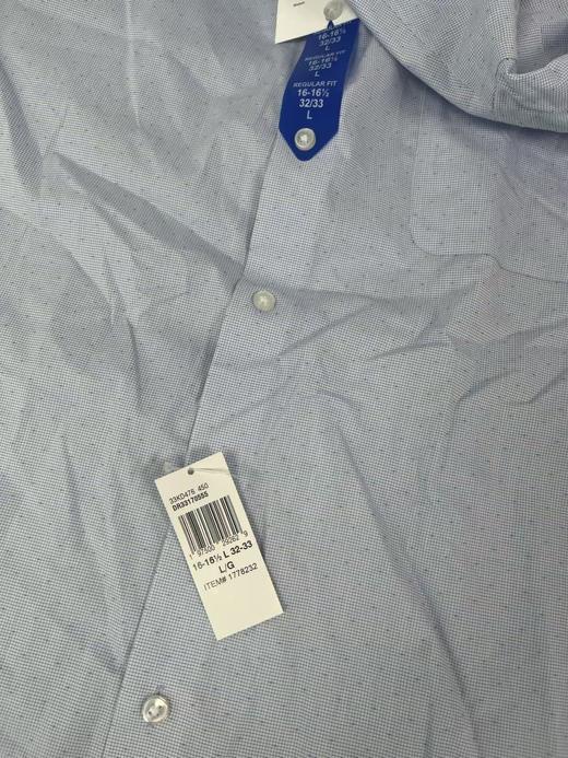 瑕疵Calvin Klein/CK 男士常规版免烫弹力防异味尖领商务休闲长袖衬衫 商品图4