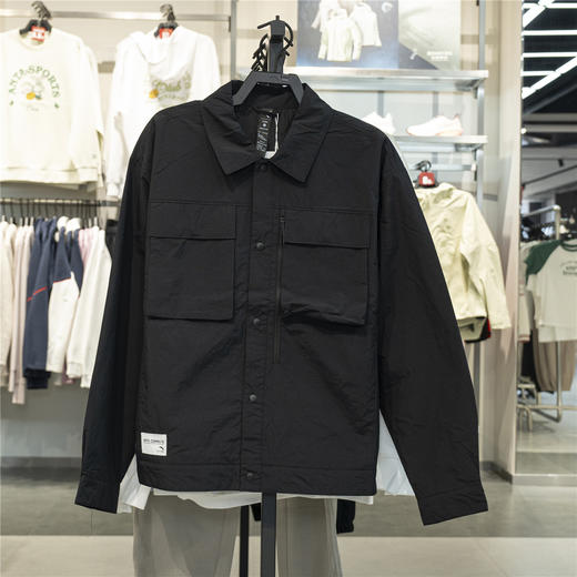 安踏休闲翻领衬衫男2025秋季新款宽松百搭外套上衣152537607 商品图1