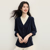 【年终特卖】熙世界叠穿假两件磨毛衬衫女2025秋冬新款串珠收腰显瘦半高领上衣 商品缩略图4
