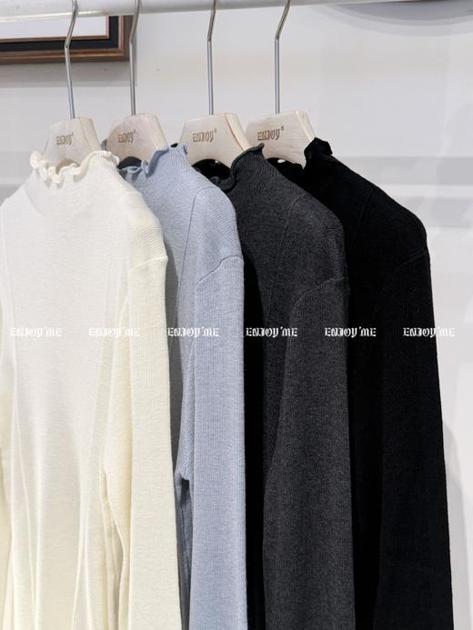 【门店同款】ENJOY冬季木耳边线条针织衫 167296114 商品图1