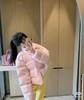 D111349可盐可甜纯色胸前小字母标志短款面包羽绒服 商品缩略图14
