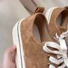 D111302反绒革鞋面秋冬新品女士橡胶底帆布鞋休闲板鞋 商品缩略图7