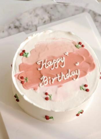 简约ins手绘小樱桃写字款蛋糕-低糖处理无添加 商品图2