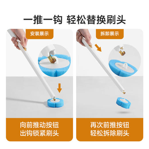 美丽雅家用一次性卫生间马桶刷套装可换刷头 商品图1