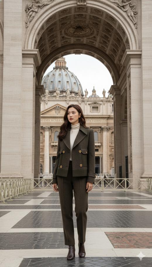 双排扣撞活动领外套 商品图0