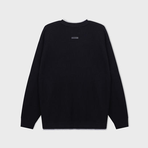 【新品上新】HX 冬季假两件圆领毛衫S107544118101 商品图1