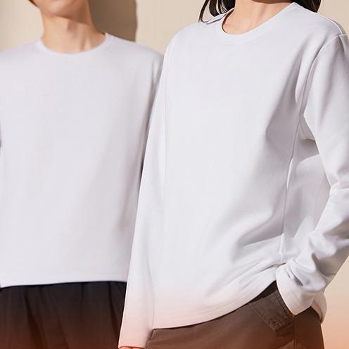 【可机洗！ 果壳送检90白鹅绒】【内穿一件温暖过冬 吸湿排汗 无惧脏污】MDINN觅瑾 情侣款5S含鹅绒T恤 3天左右发货 商品图5