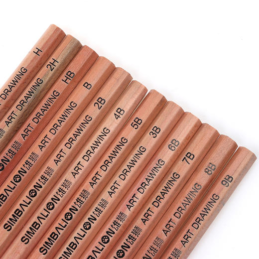 GPC-1205雄狮绘图铅笔原木铅笔素描组合套装画画专用初学者绘画笔手绘（外盒颜色随机） 商品图3