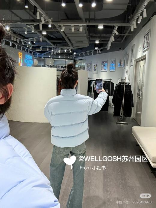 D111349可盐可甜纯色胸前小字母标志短款面包羽绒服 商品图12