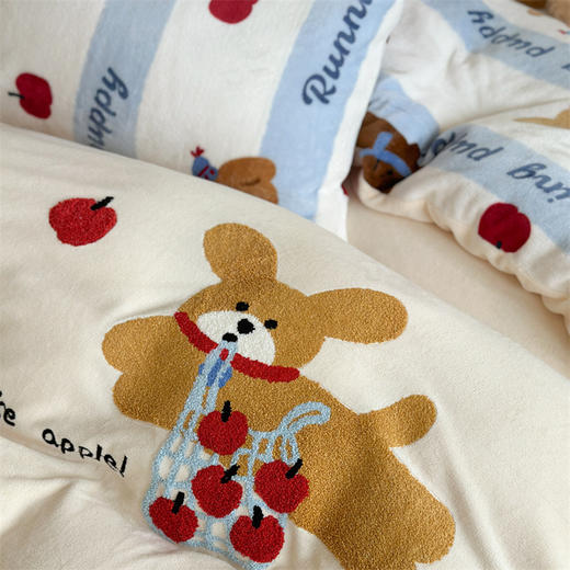 【品牌直发】加倍生活 A类230克加厚牛奶绒毛巾绣四件套 商品图5