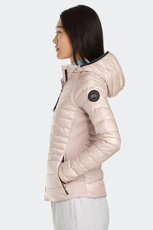 CANADA GOOSE加拿大鹅 HyBridge® Lite女士徽标连帽修身鹅绒羽绒服。 浅色。黑色。自己备注 商品图1