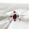 【天然正品】AU750白金镶天然约1.35克拉鸽血红红宝石戒指、吊坠项链两用款吊坠：17.9*11.4*8.6MM / 戒指：14.5号（戒圈可改）女士011125JJ06 商品缩略图4