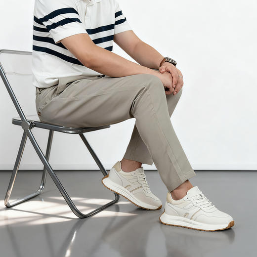 舒乐高男鞋增高鞋8cm休闲鞋男款老爹鞋透气运动鞋厚底跑步鞋 商品图1