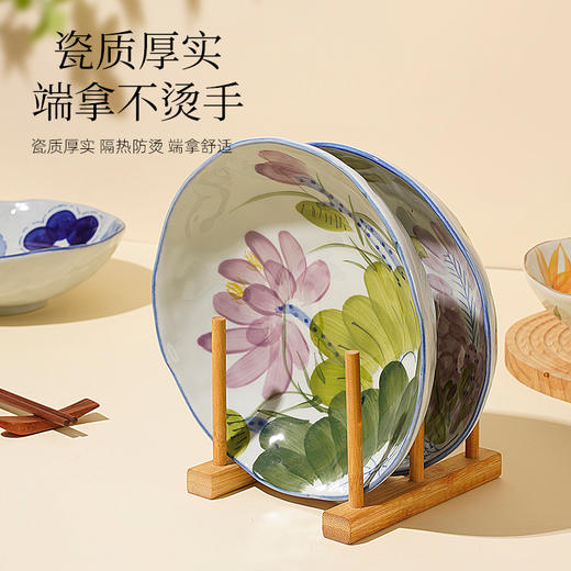 釉下彩手绘手捏盘 商品图2