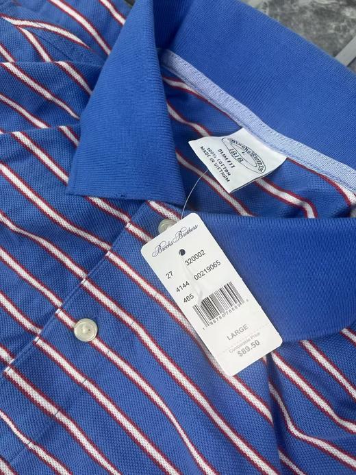 瑕疵Brooks Brothers/布克兄弟 男士夏季纯棉撞色LOGO刺绣短袖POLO衫 商品图3