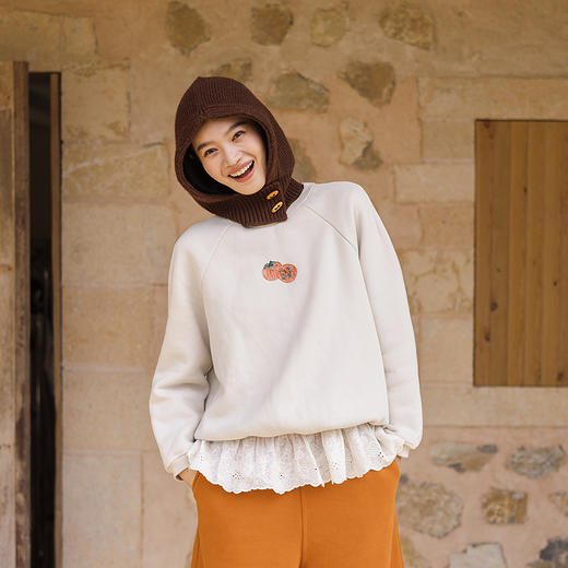 绽放729朵/小花衫·叠穿神器！ 蕾丝花边拼接长袖T恤棉百搭打底衫 商品图1