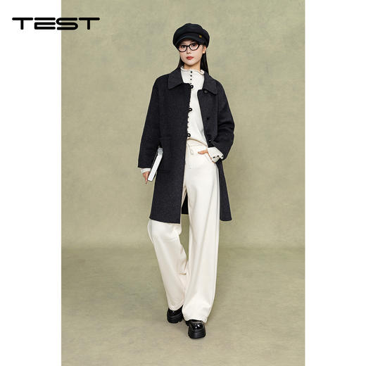 冬上新流行款通勤百搭显瘦高级感双面呢外套2254127 商品图2