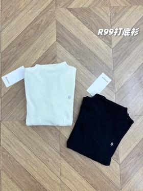 D111376一包2件装！2025冬季新款驼绒+桑蚕丝混纺商务范正肩打底衫