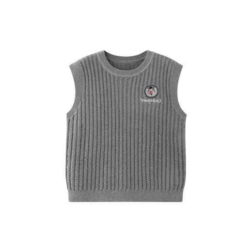 英氏儿童毛衫春秋季男童毛织背心保暖百搭复古男宝宝背心毛衣新款 商品图5