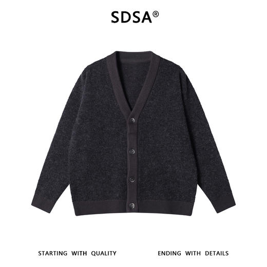 89006SDSA男士秋冬新款痞帅男装简约撞色针织开衫纽扣V领毛衣百搭时尚 商品图0